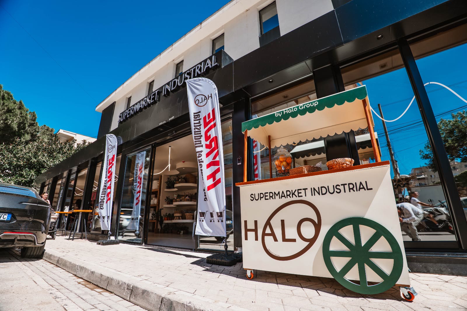 Halo Supermarket Industrial storefront